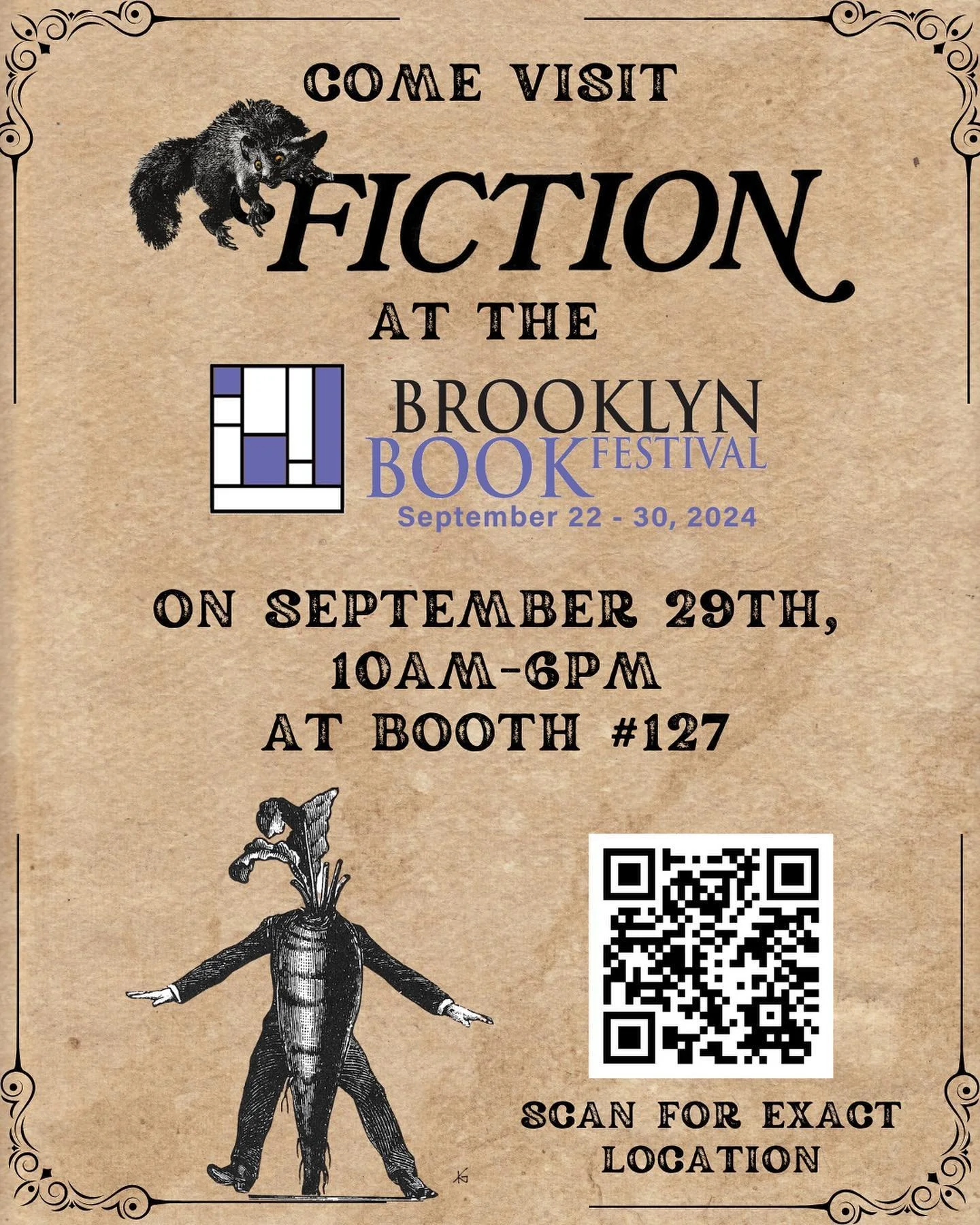 FICTION is proud to announce that we will be attending this year&rsquo;s @bkbookfest along with @ccnygradstudies on September 29th! Come visit us at Booth #127 at the Korean War Veterans&rsquo; Plaza by the Brooklyn Borough Hall for free giveaways an