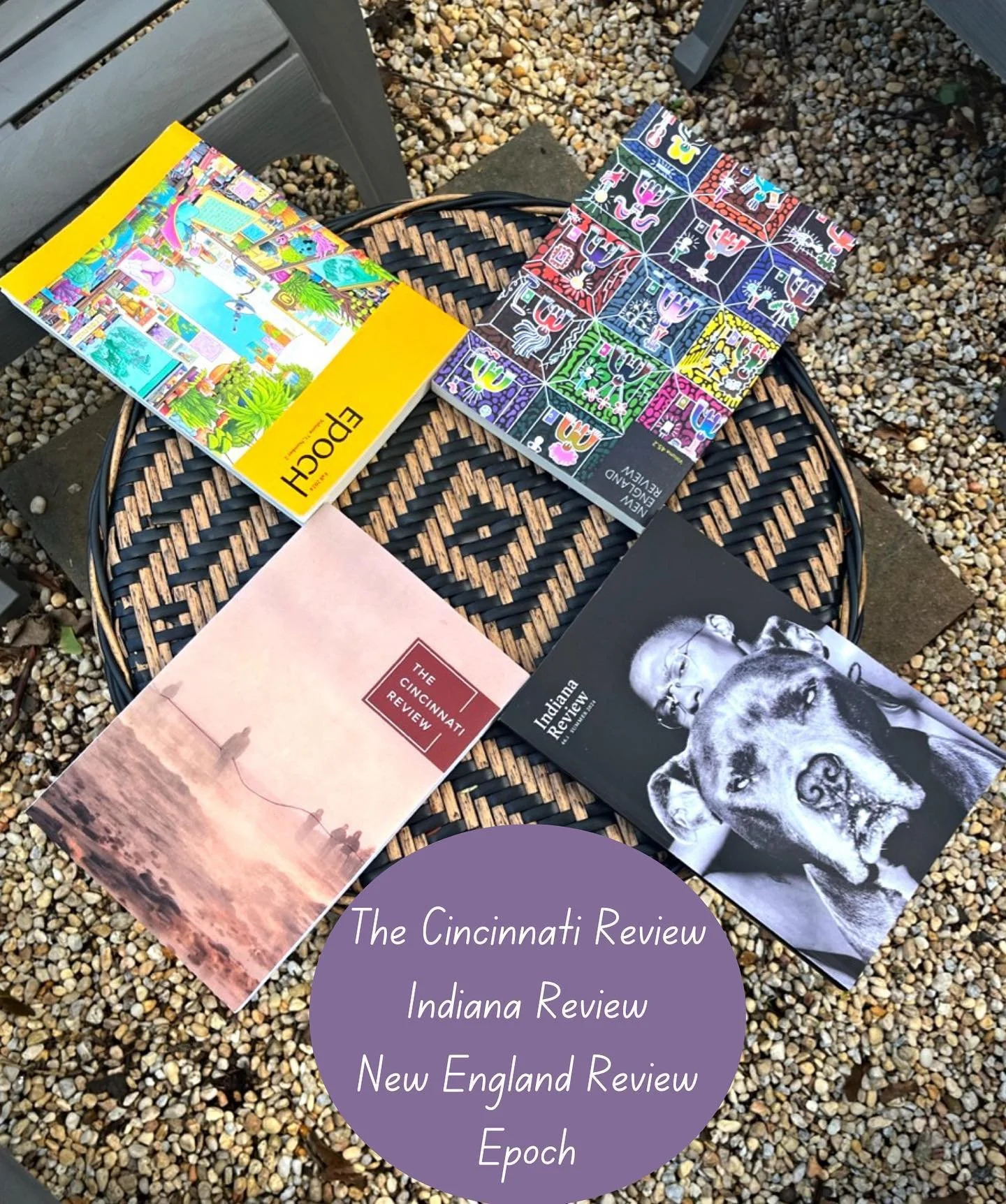 Another beautiful day means another #PrintPubPals post featuring our friends at @cincinnatireview @indianareview @newenglandreview and @epochliterary! 
.
.
.
#fictionmag #litmag #printpubpals #printpublication #epoch #cincinnatireview #indianareview 