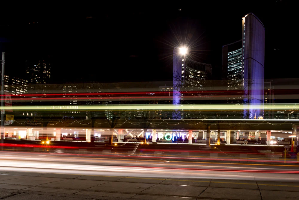 Street Car passing by while I was warming up!