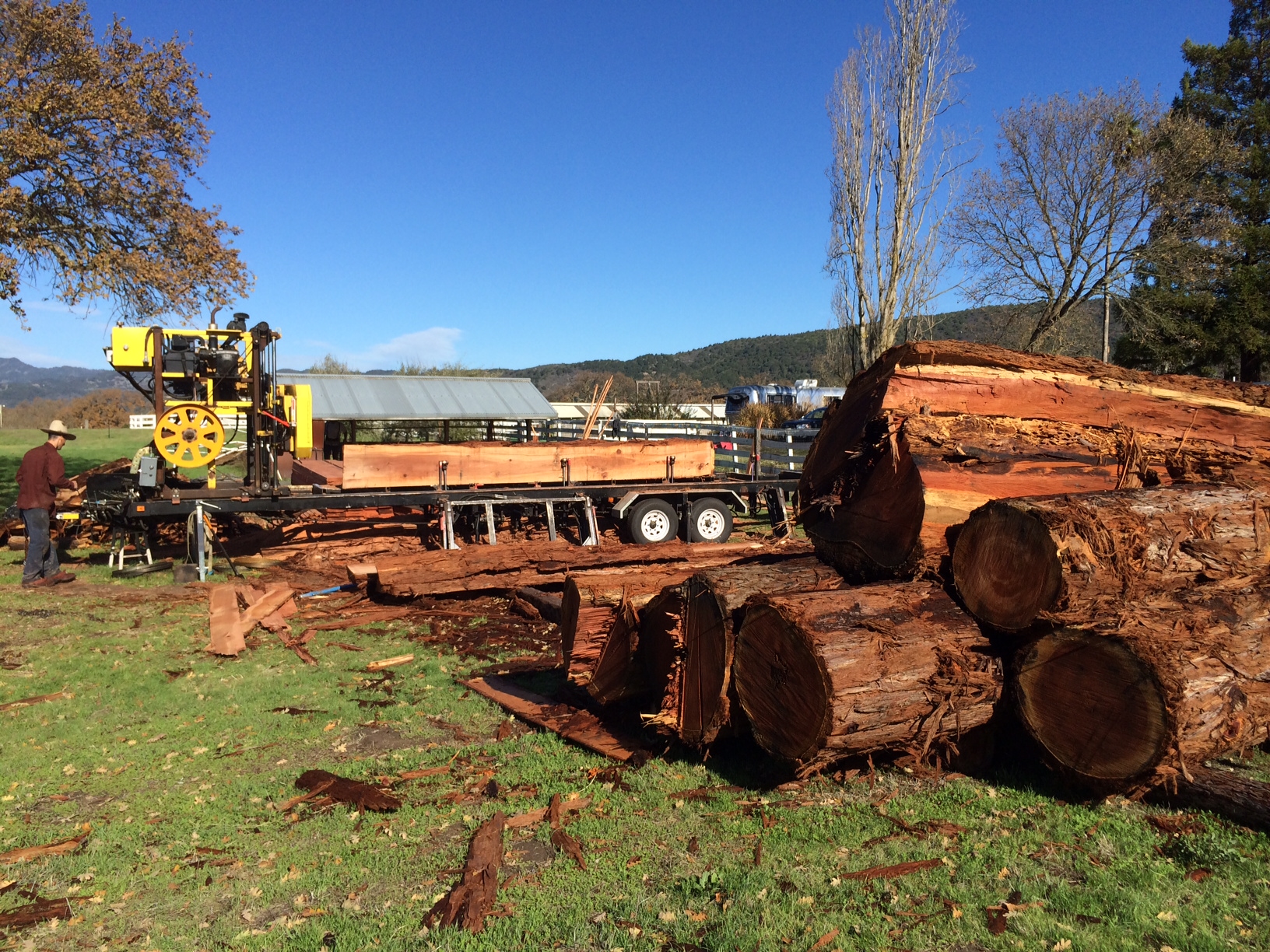 Portable Mill, Reclaimed Redwood