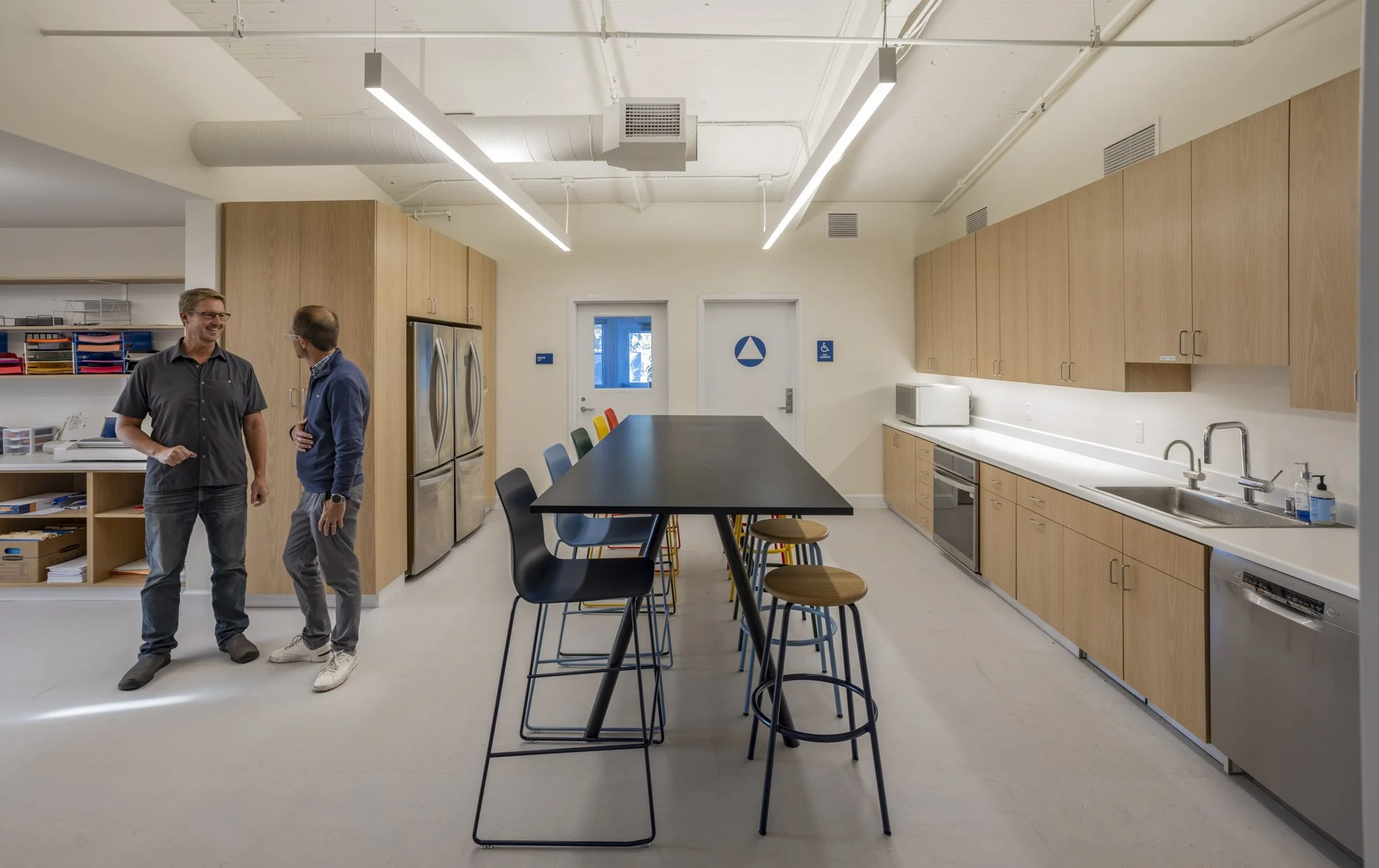 Marin Office kitchen by Michael Heacock Architects