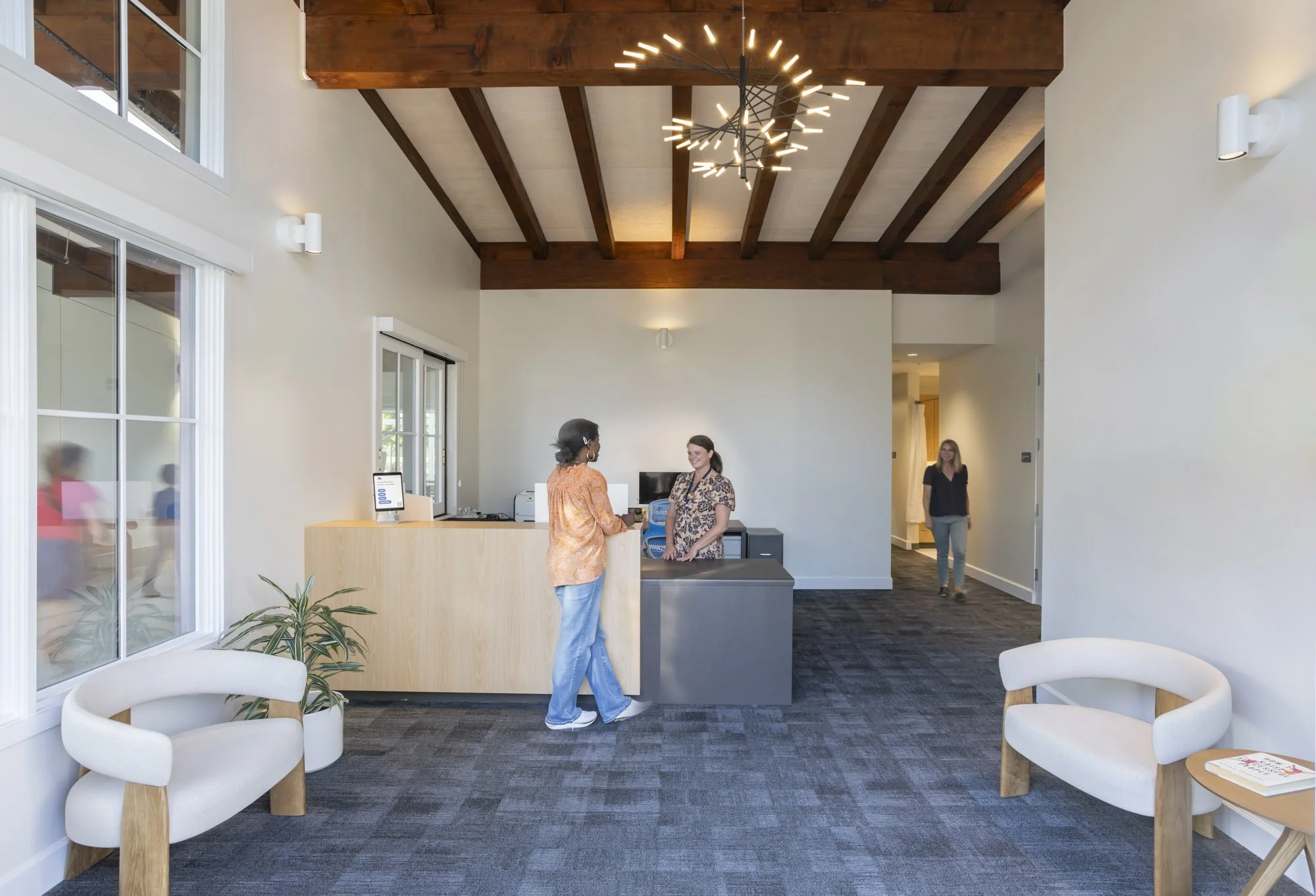 Marin school entry lobby designed by Michael Heacock Architects