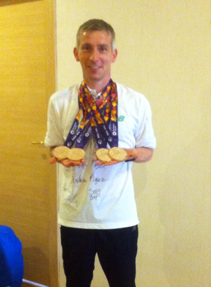  Aidan with the Team Ireland Baku medals 