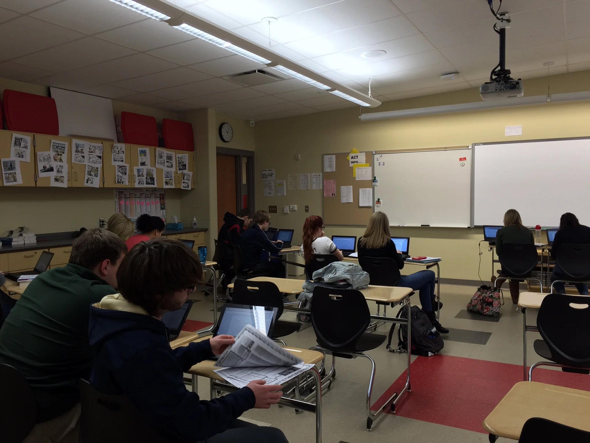 Students at Orrville High School use Chromebooks in the classroom as part of the 1:1 technology program.