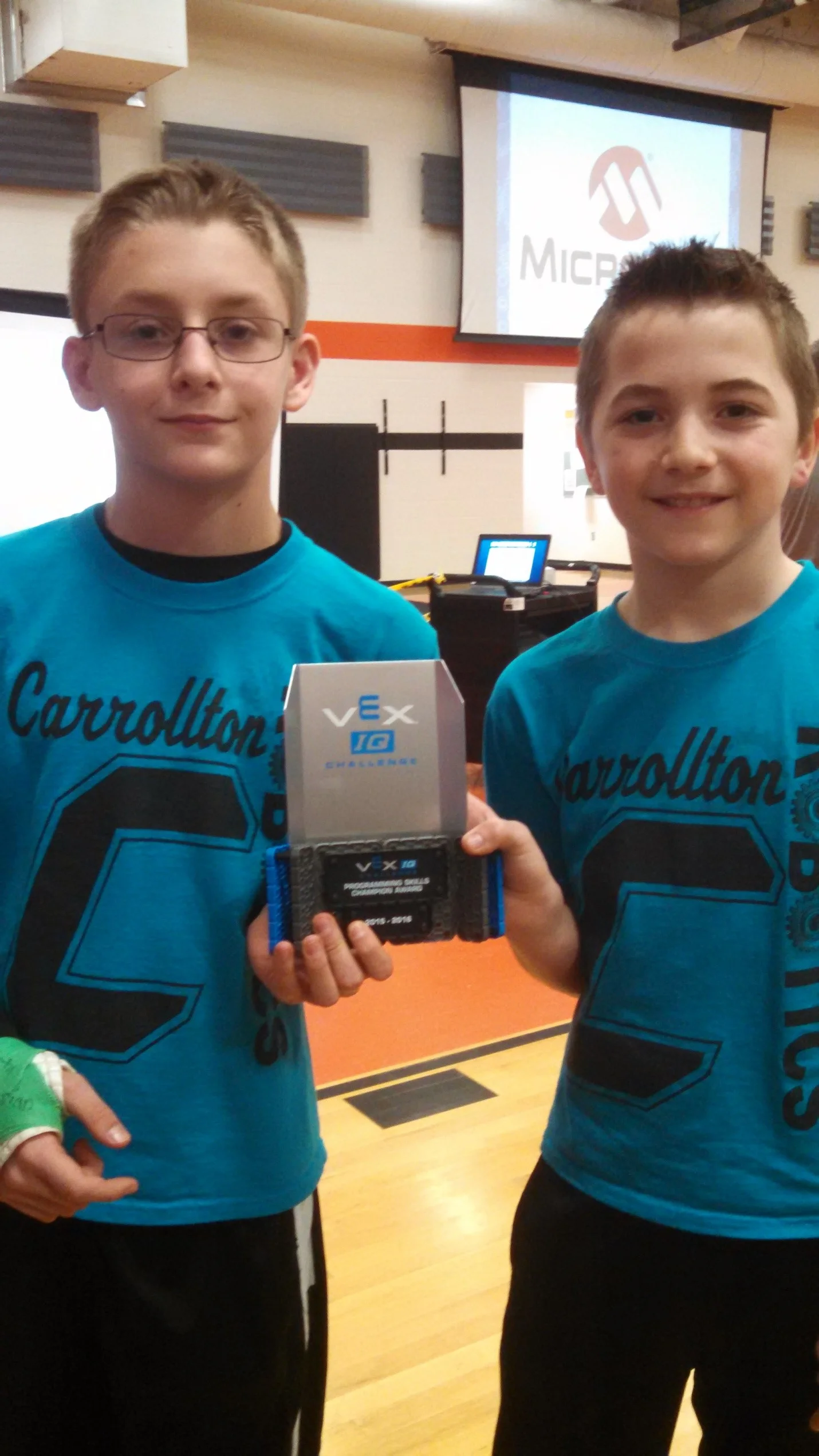 World Championship qualifiers, 5th-graders Braxton Swearingen and John Paul Birong