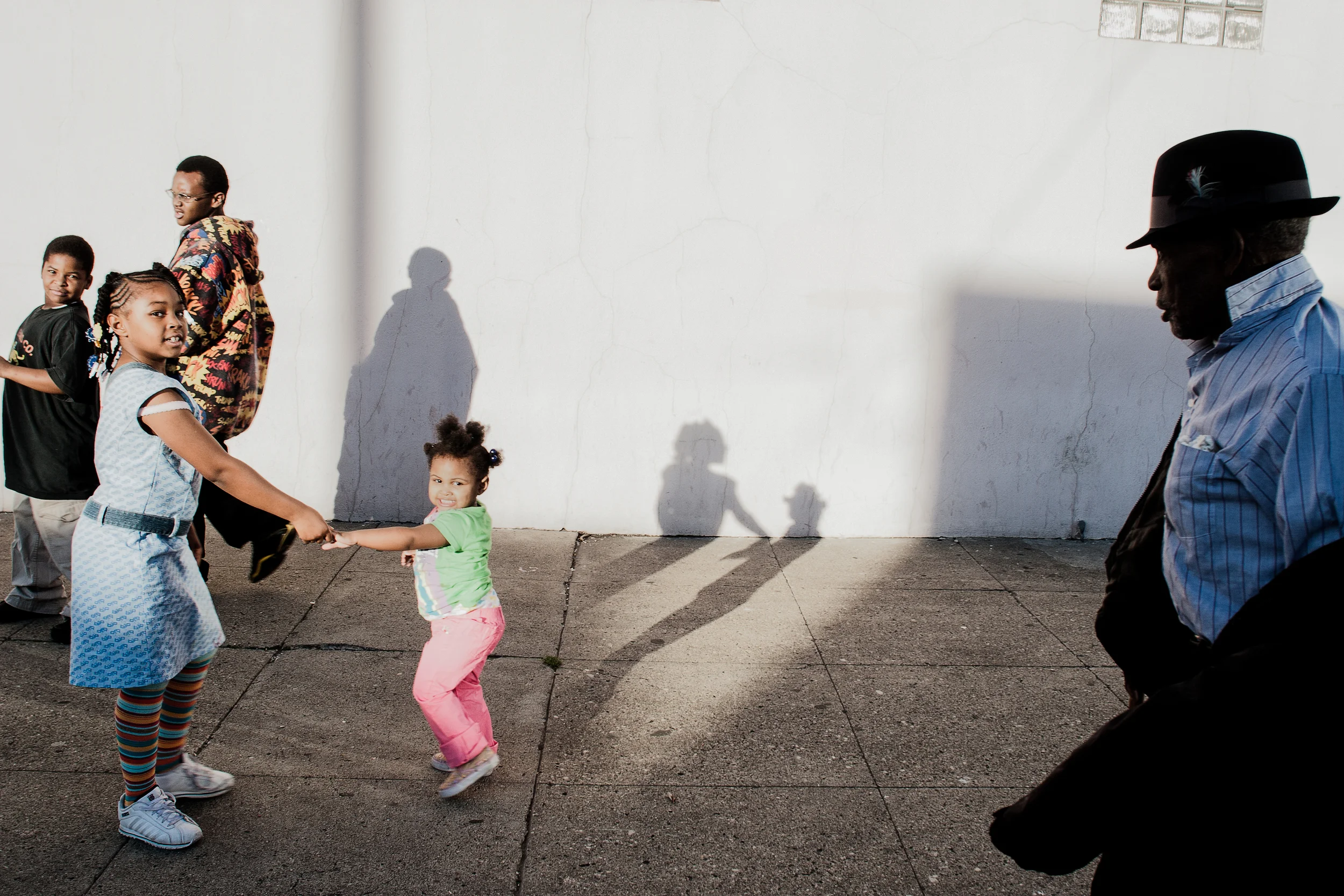 March Bafia watches his grandkids, 2008.