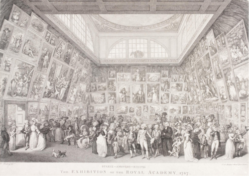 Рис.2 Пьетро Мартини (1738-97), автор оригинала Г.И. Рамберг, "Выставка в королевской академии художеств, 1787 год", гравюра, 1787 год