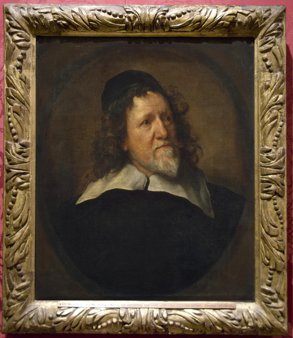 Рис.2 Антонис ван Дейк (1599-1641), "Портрет Иниго Джонса", 1630-35 в раме картины ван Дейка "Портрет бородатого мужчины в рафе", 1634