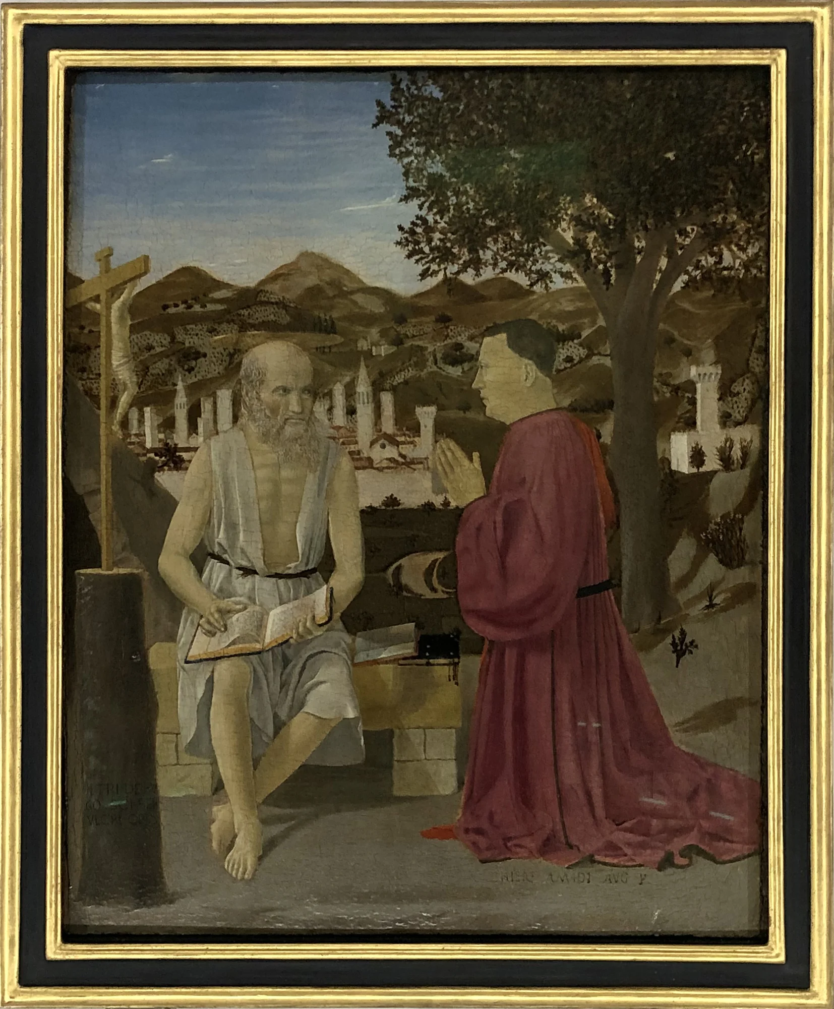 Рис.10 Пьеро делла Франческа “Святой Иероним с донатором”, 1450-е гг.; дерево, темпера, масло; Галереи Академии, Венеция.