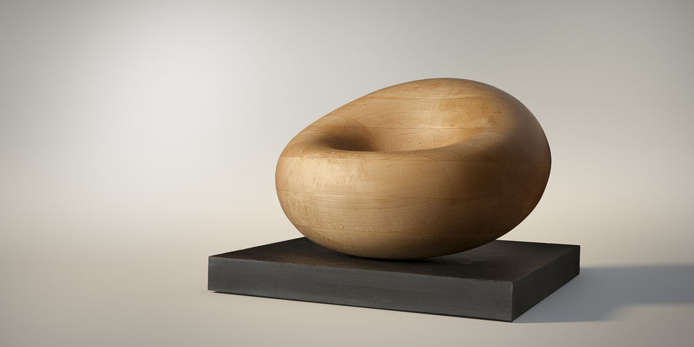 Jorge Palacios: Blood cell , 2015. Made of hard maple and slate