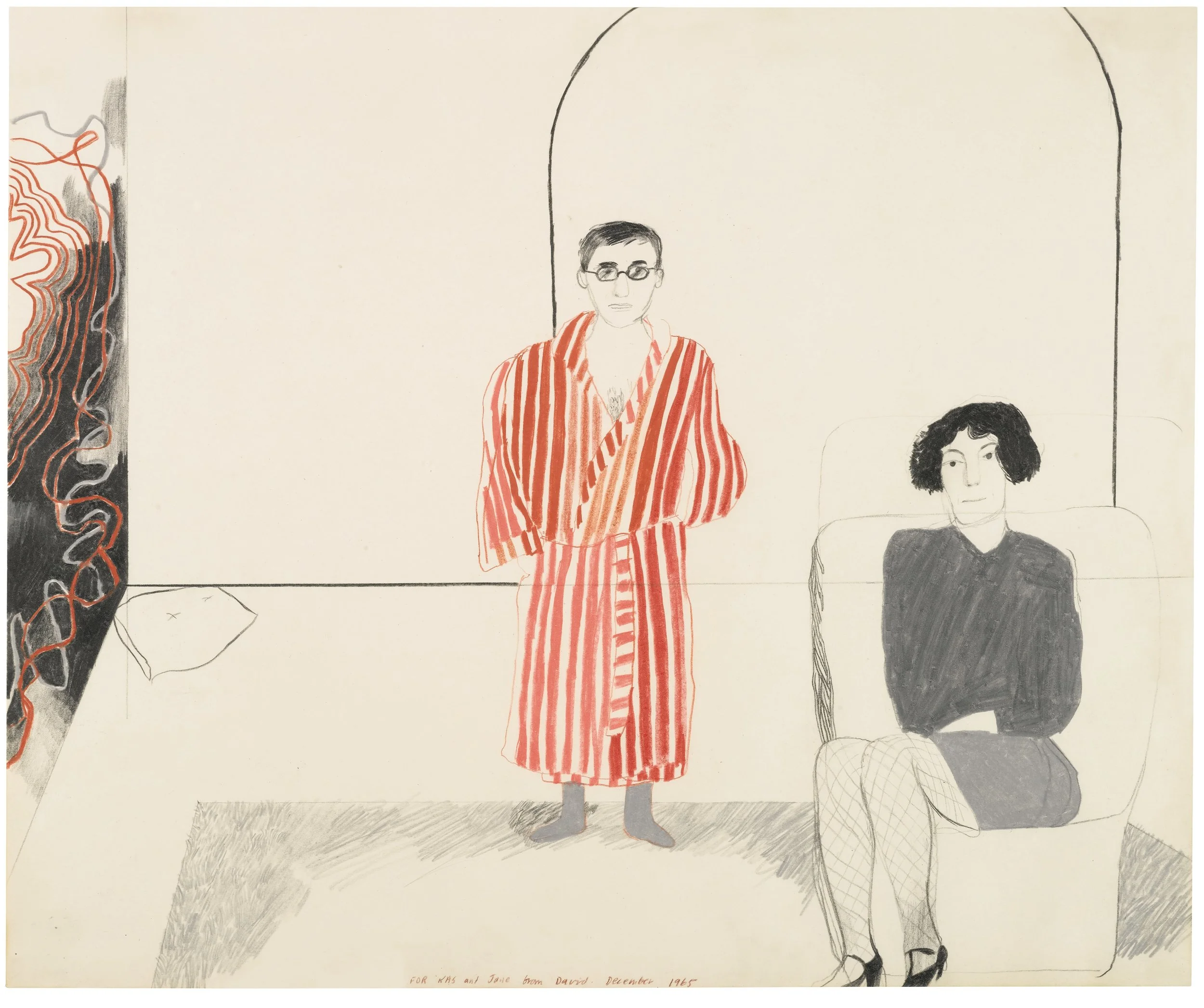 David Hockney, Kas and Jane , 1965 © Paul Kasmin Gallery and David Hockney