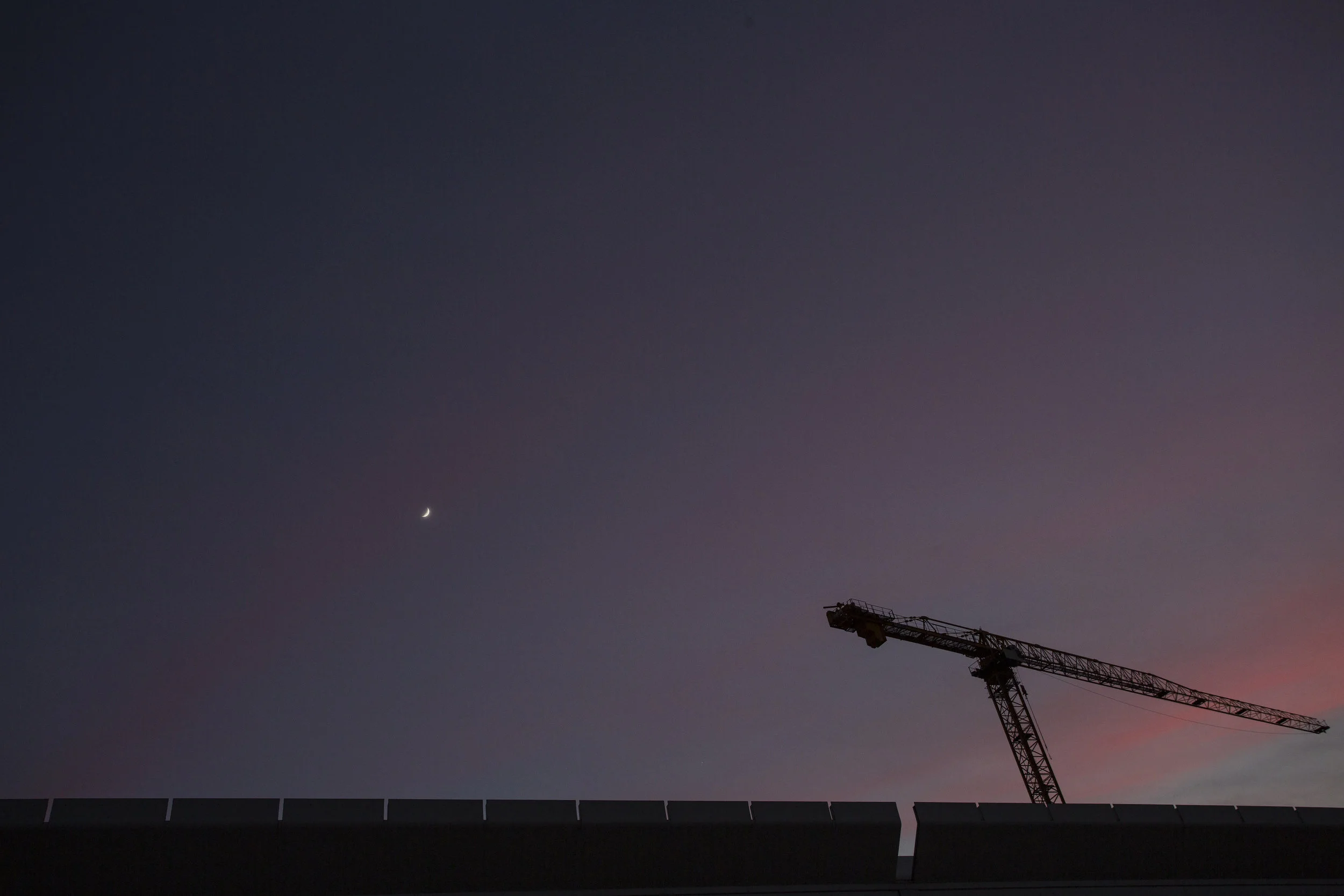 Moonrise Over Crane