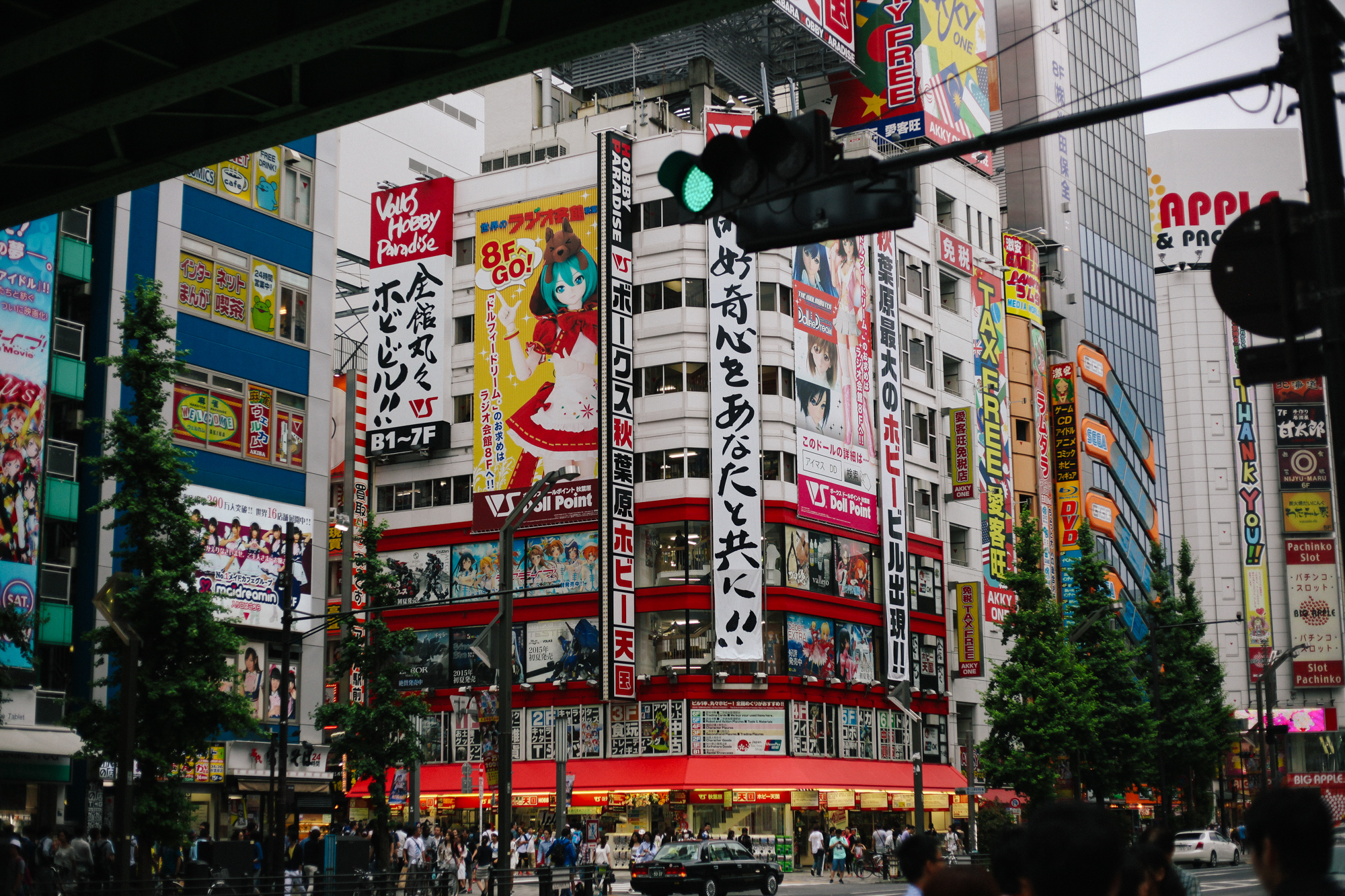 Lots of anime themed arcades, shops, and cafes line the main street of Akahibara. 