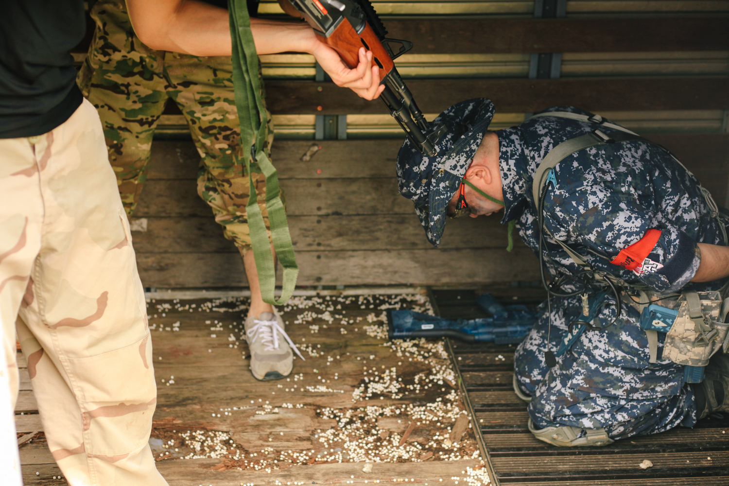THIS PHOTO WAS NOT MY IDEA. There were so many photographs where the group thought it would funny to take photos of them in hostage situations. I didn't really understand it, but thought it was hilarious.