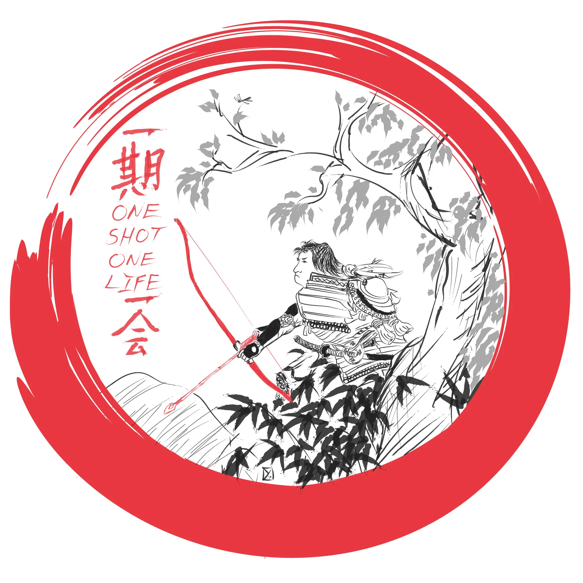 Ichi-go, Ichi-e : One Shot, One Life (digital freehand art)