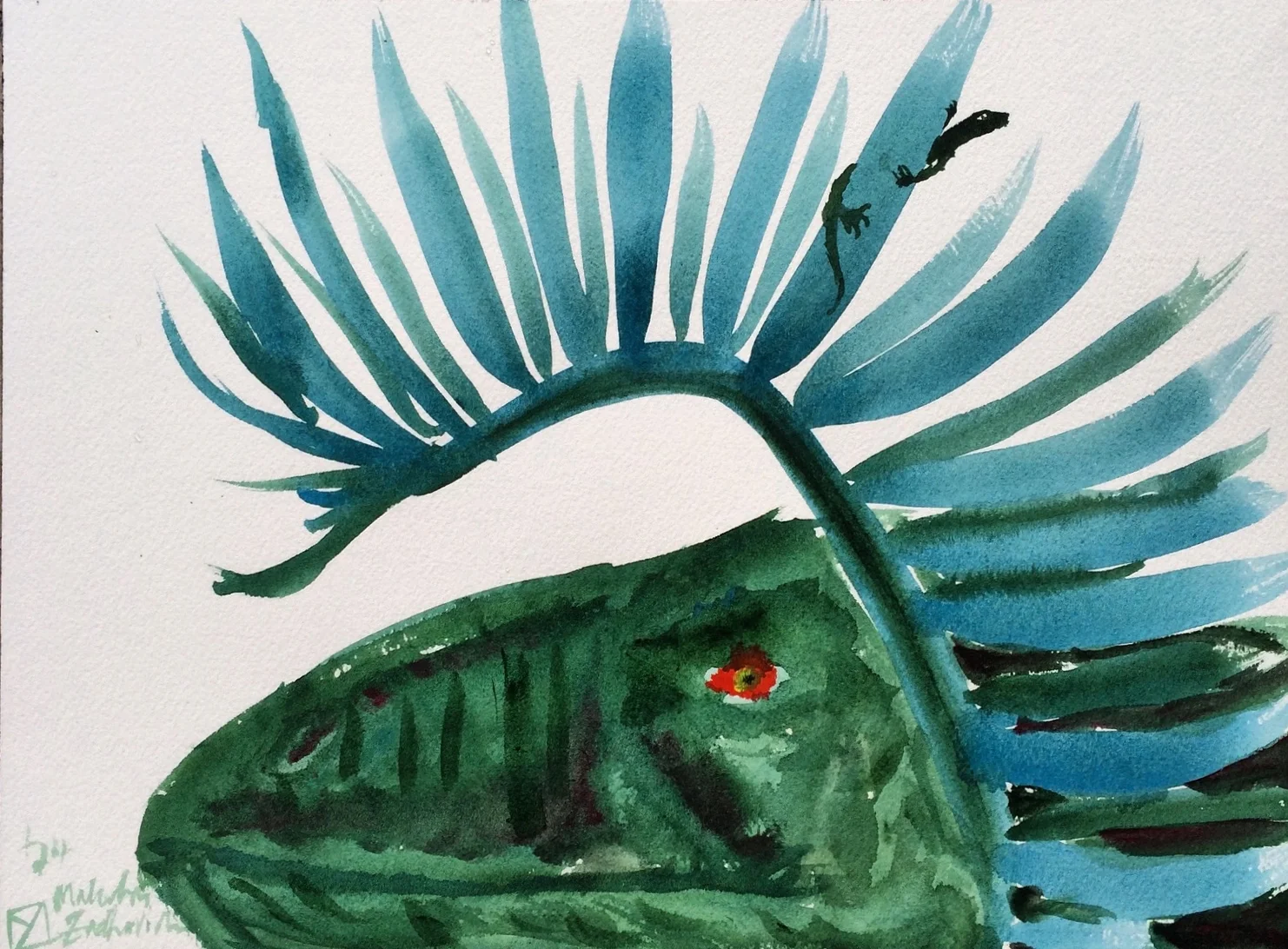 Paleoart gift (watercolor on paper 11x14)