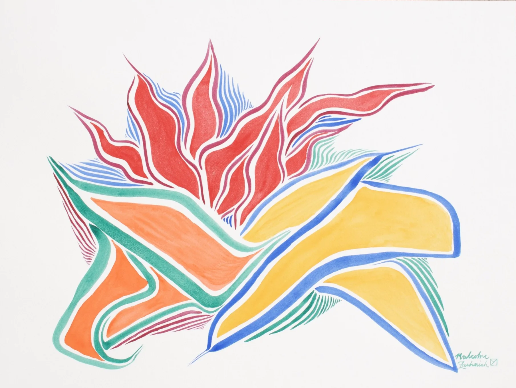Paean - watercolor on paper 18x24"