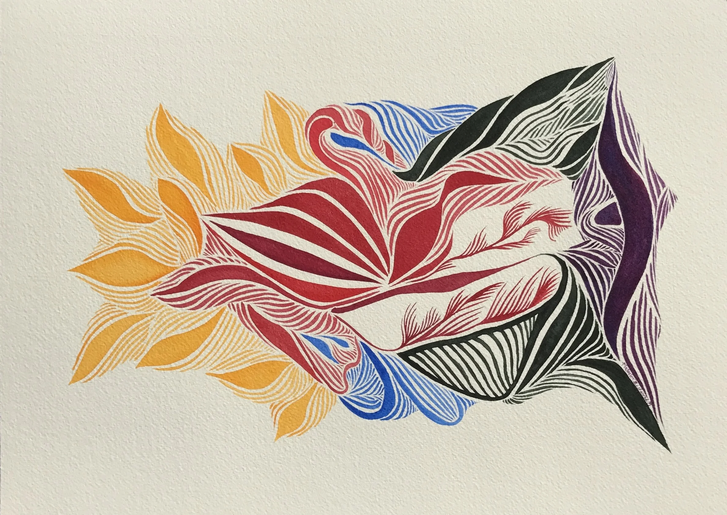 Praxis - watercolor on paper 10x14"