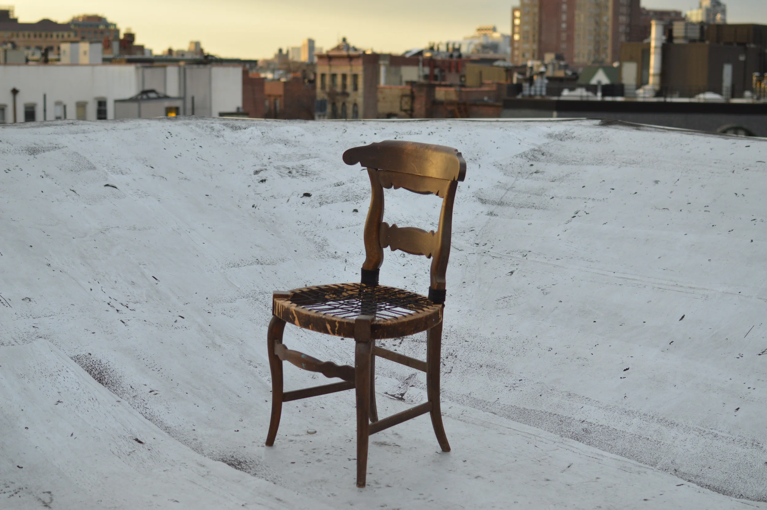 chair with woven seat