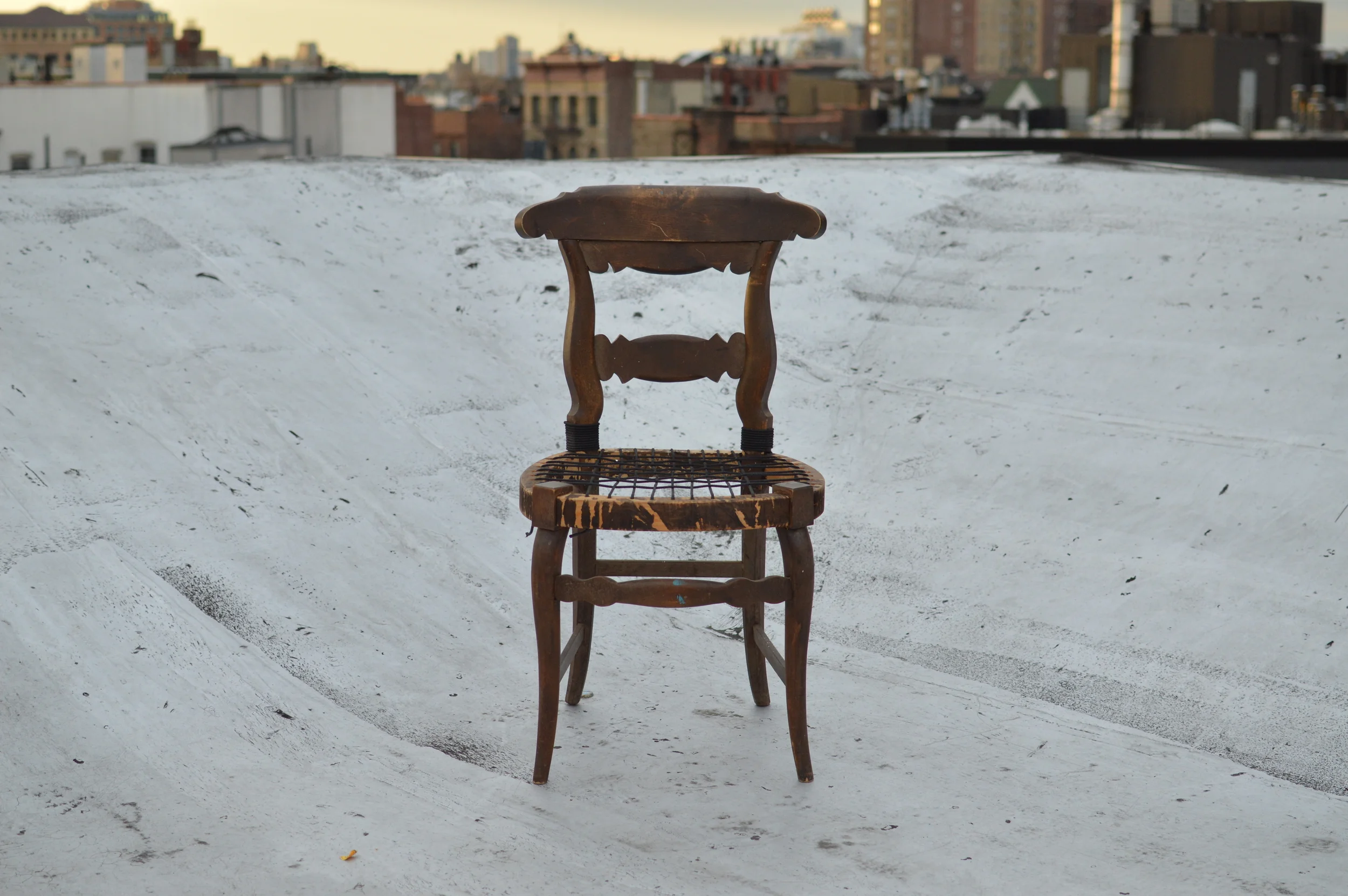 chair with woven seat