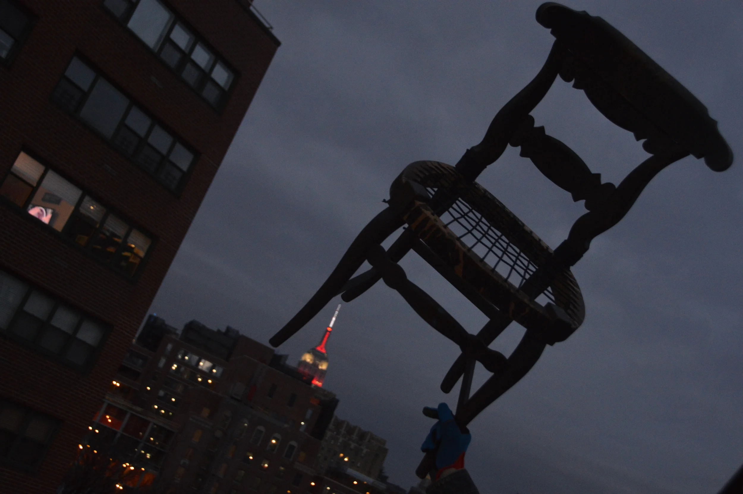 chair with woven seat