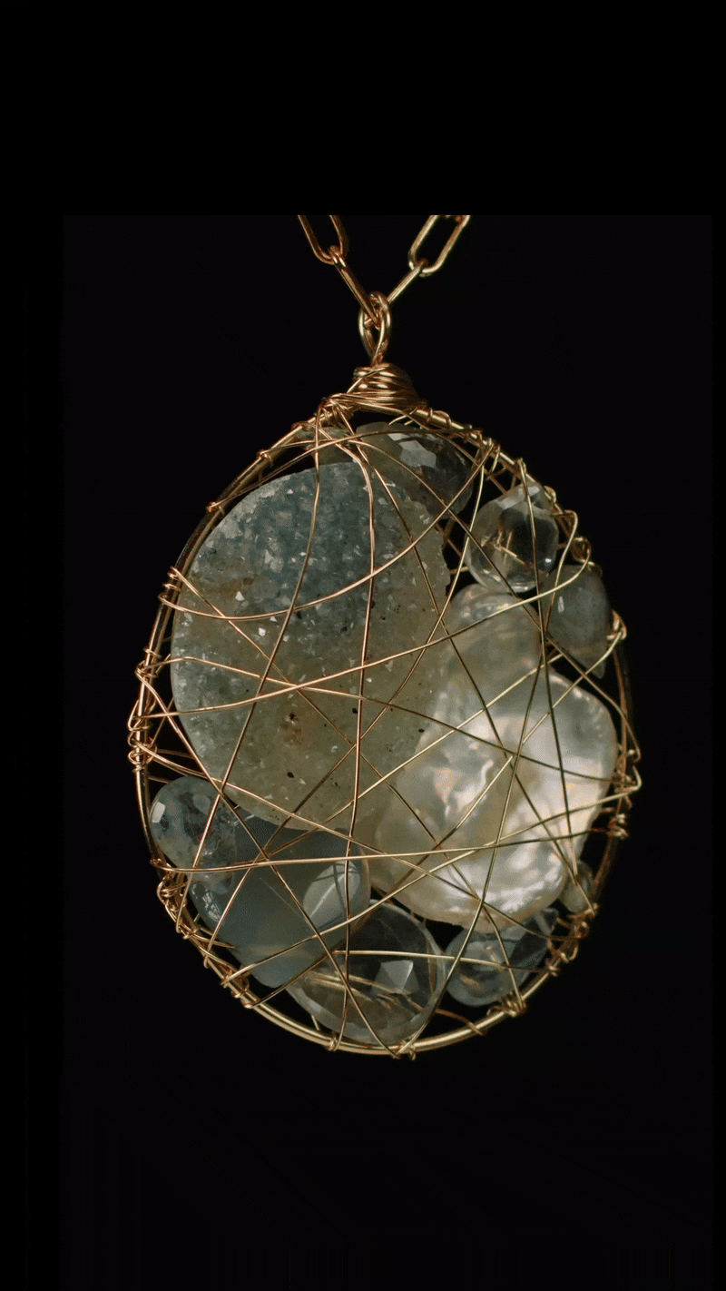 Sea and Sky Treasure Pendant Necklace