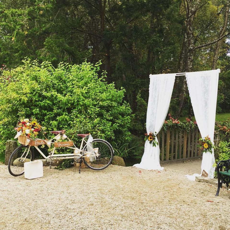 Vintage Wedding Bike / Rustic style Fresh Flowers