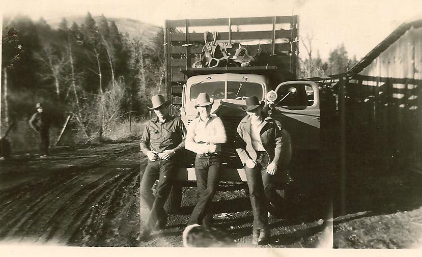 The Wild Horse Runners, Left to Right, Numa McCoin, Bun Anderson & Red Anderson. "The Men from Snowy River"