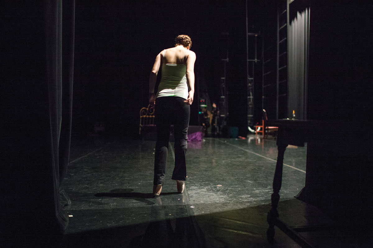 The calm before the performance.