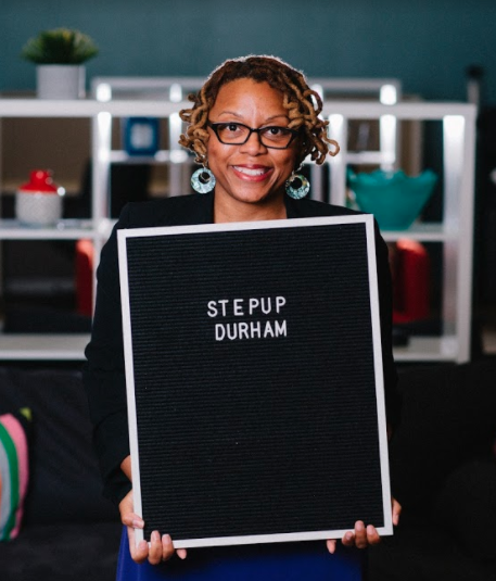 Syretta Hill, Executive Director of StepUp Durham, trains people on how to obtain and maintain employment. Her guilty pleasure is binge-watching TV shows and fun fact...she has been sky diving!