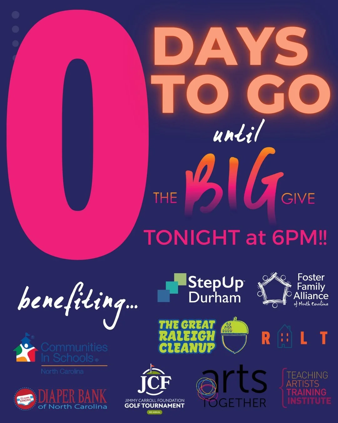 It&rsquo;s finally here&mdash;#TheBigGive is TONIGHT! 🎉

✨ Join us this #GivingTuesday, December 3, from 6&ndash;8 PM at the City of Raleigh Museum for an evening of celebration and community impact.

Here&rsquo;s what to expect:
&bull; Pint and win