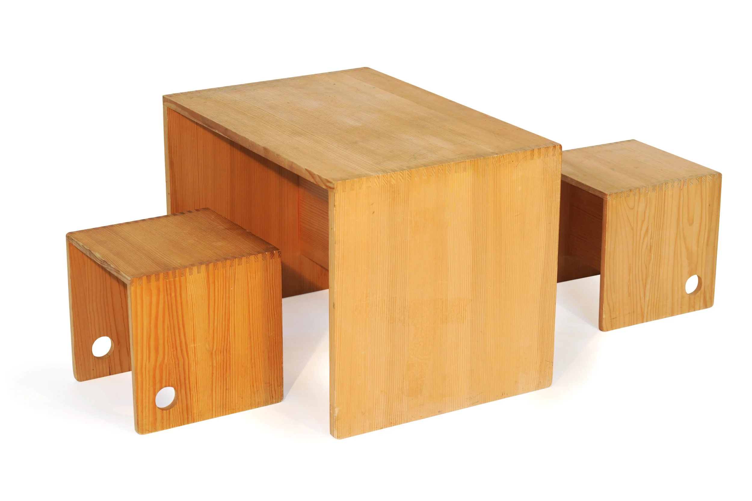 Children's play table and stools by Max Bill for Tripolino, 1957. Photo by Lora Appleton.