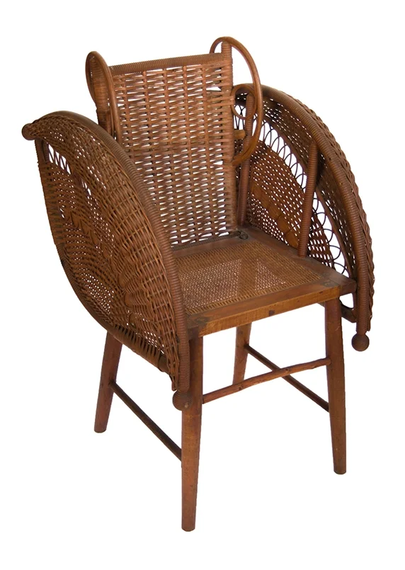 Rattan Chair by Heywood Wakefield, 1853-1905. Photo via kindermodern.com