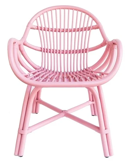 Rattan Kids Chair, Pink by Stylodeco. Photo via stylodeco.com