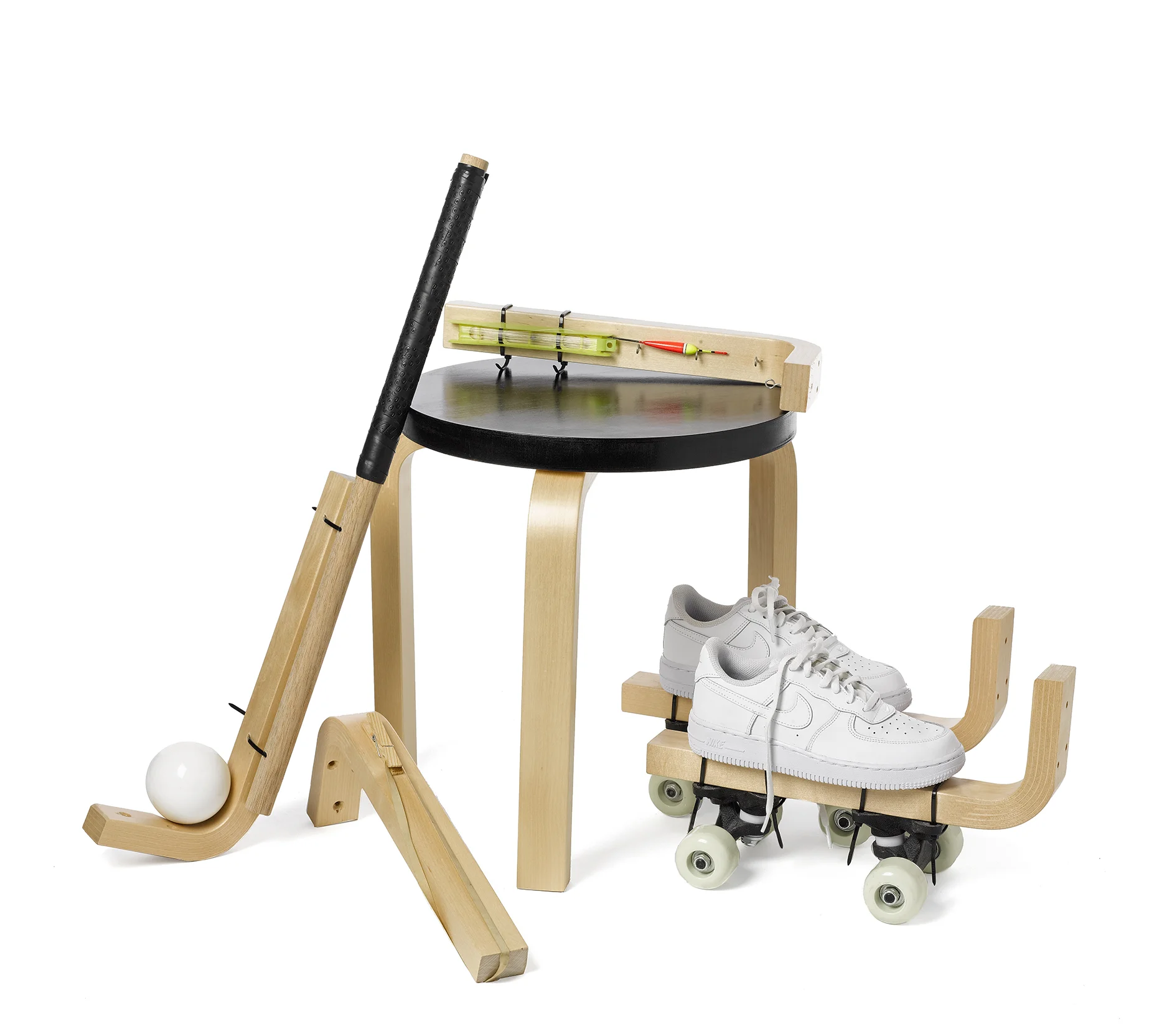   Alvar Aalto and the Eight-legged Stool by Lucas Maassen &amp; sons for kinder MODERN, 2015. Photo via  lucasmaassen.com   