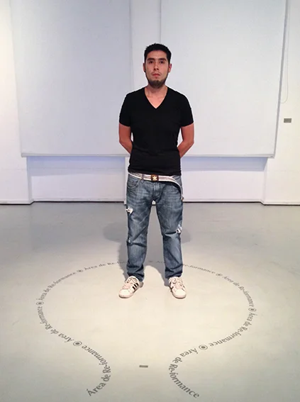 ARTIST EXERCISING HIS TONG 