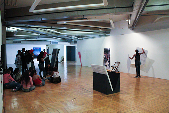 SPECTATORS INTERACTING WITH THE PIECE