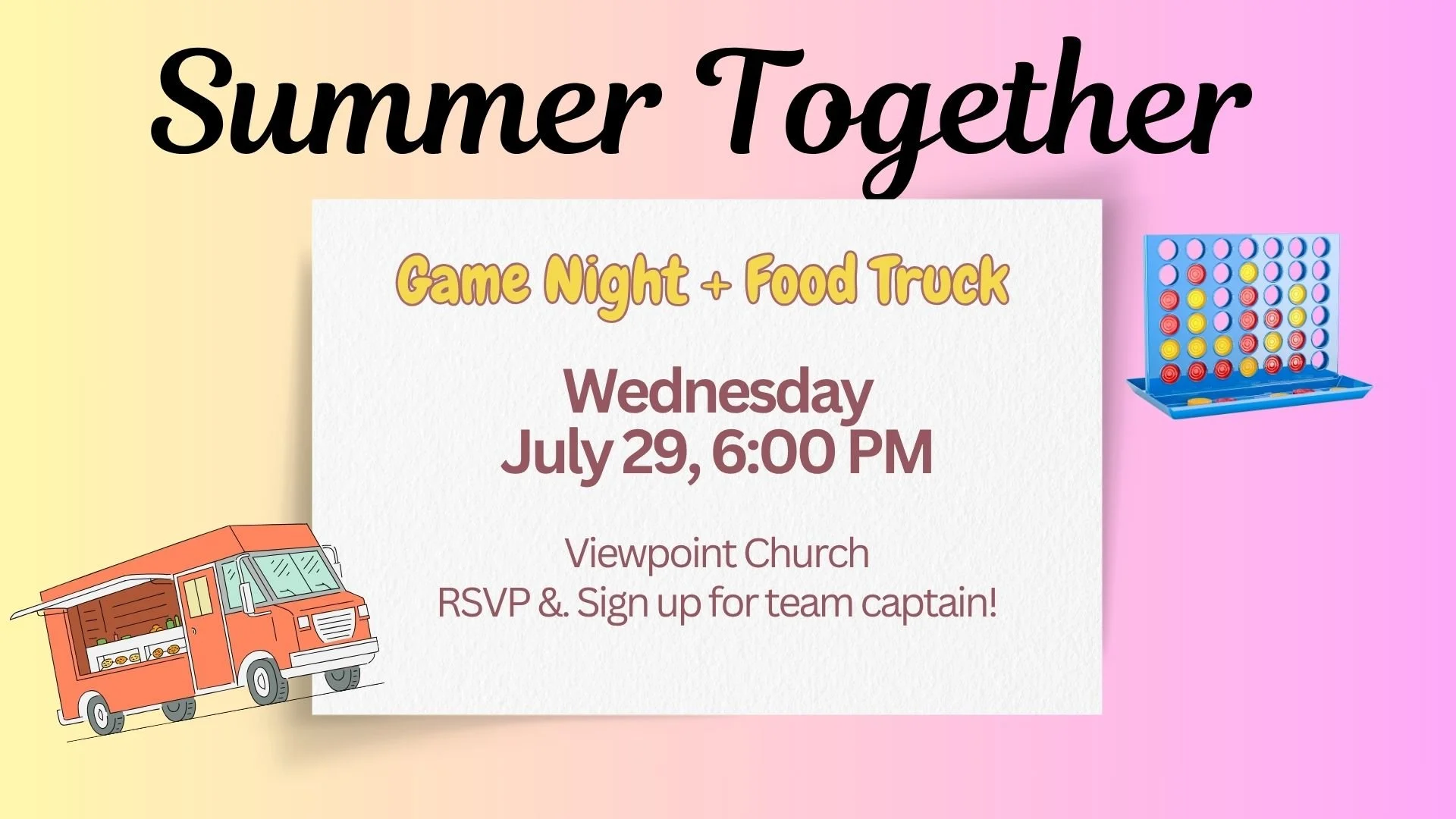 Summer Together: Game Night &amp; Food Truck 