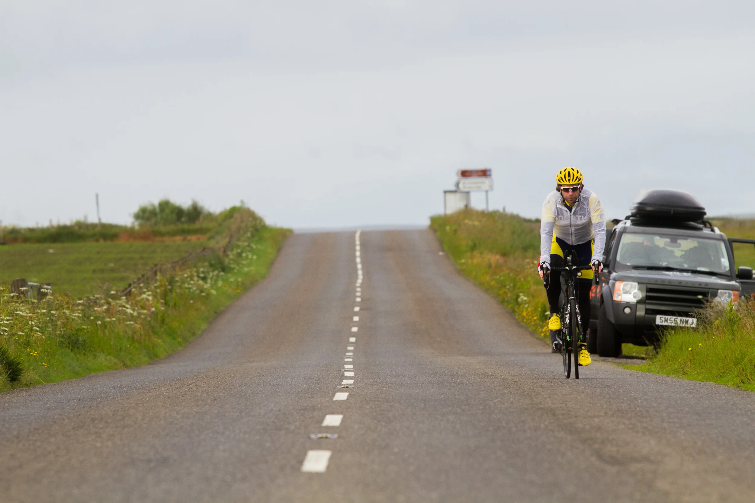 A quick change and back on the road full pedal