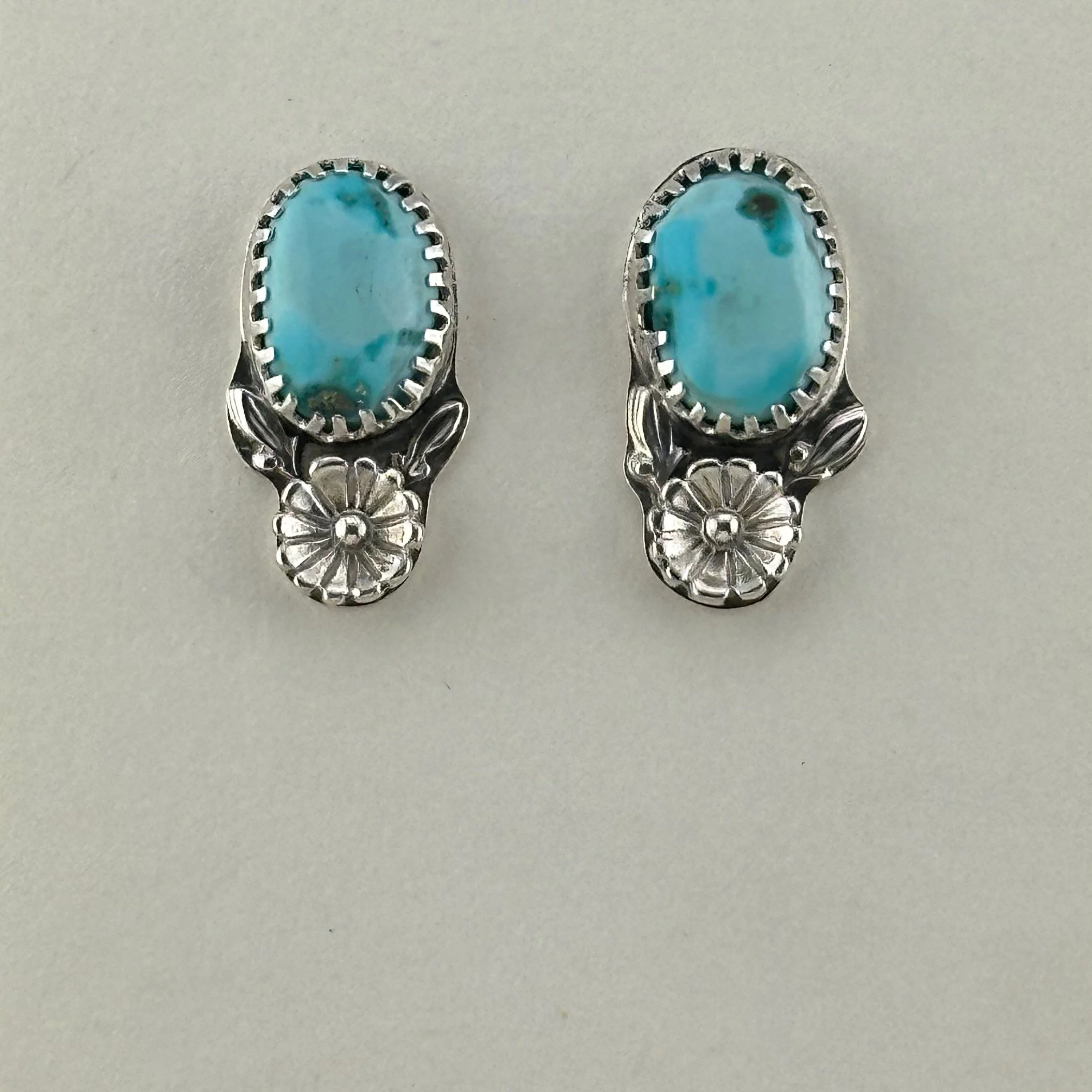 Lone Mountain Turquoise post earrings