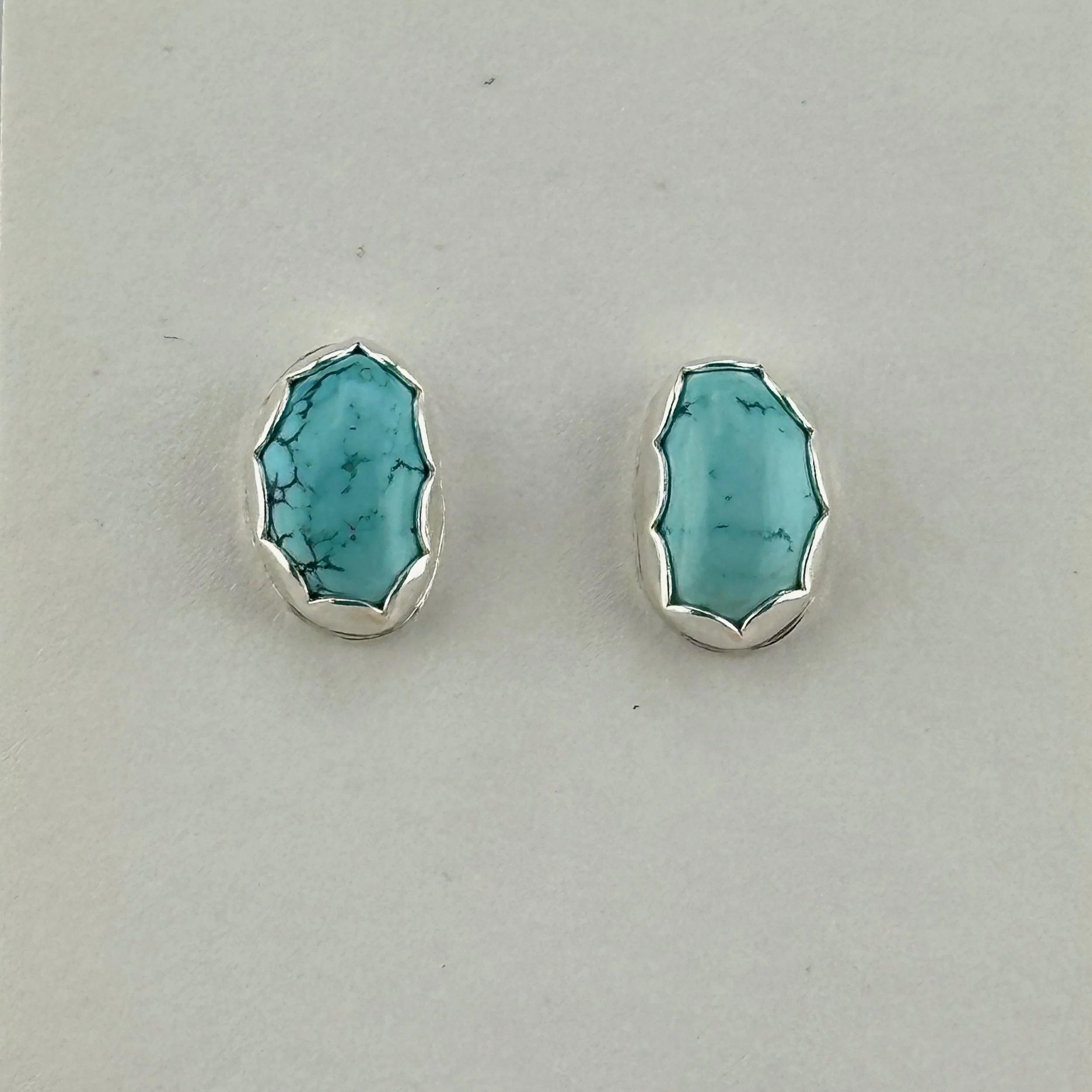 Lone Mountain Turquoise Post Earrings