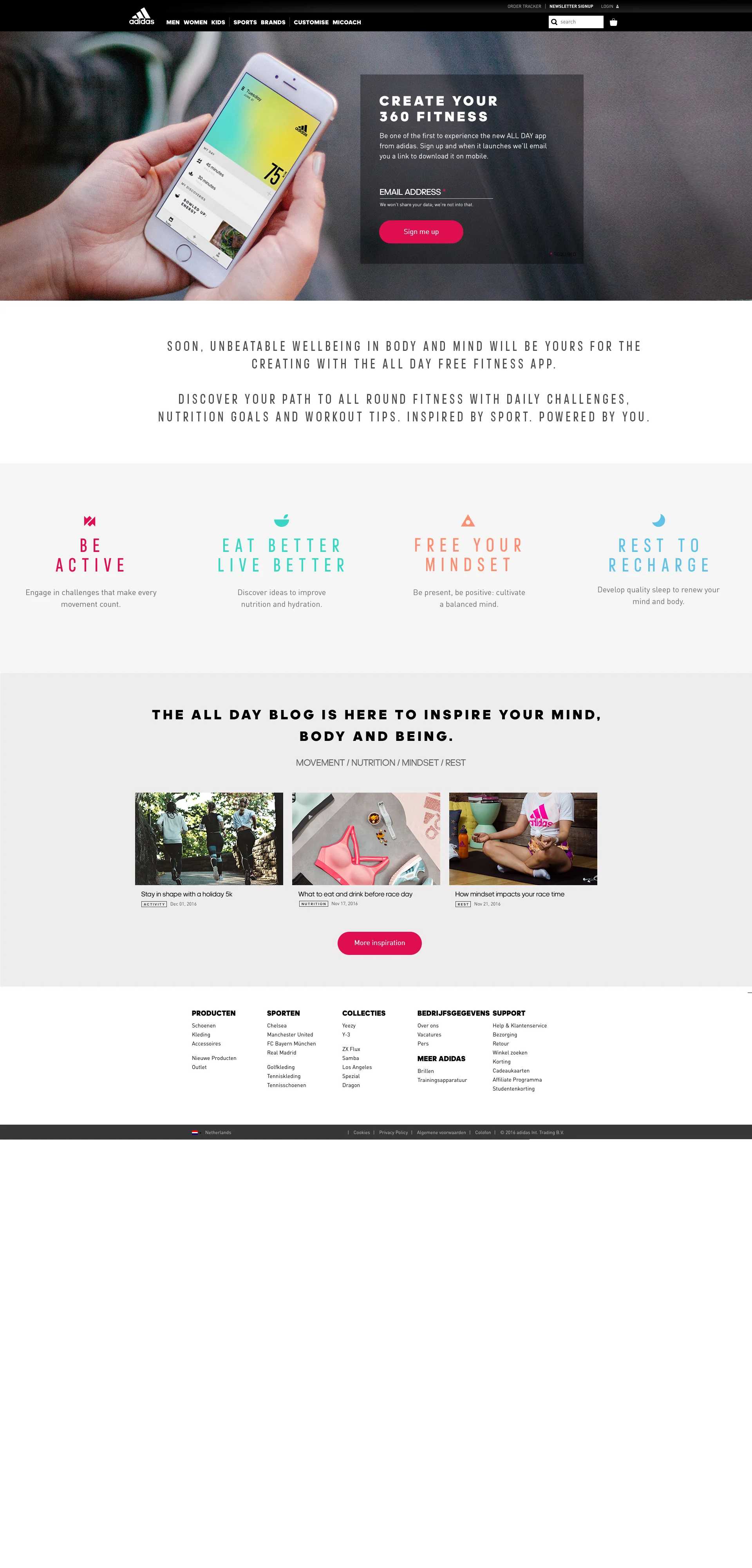 campaign website - desktop