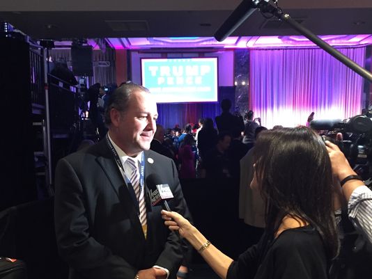 Tim Breaux, Co-chair of the Donald Trump campaign - Louisiana gives interviews after Trump's victory. (Photo: Monique Breaux)