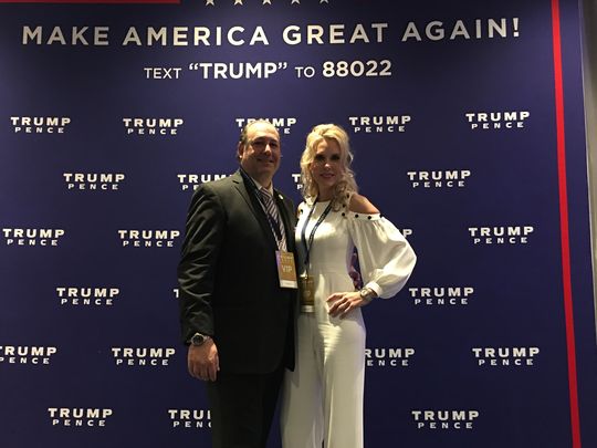 Tim and Monique Breaux at the Trump victory party in New York City. (Photo: Submitted)