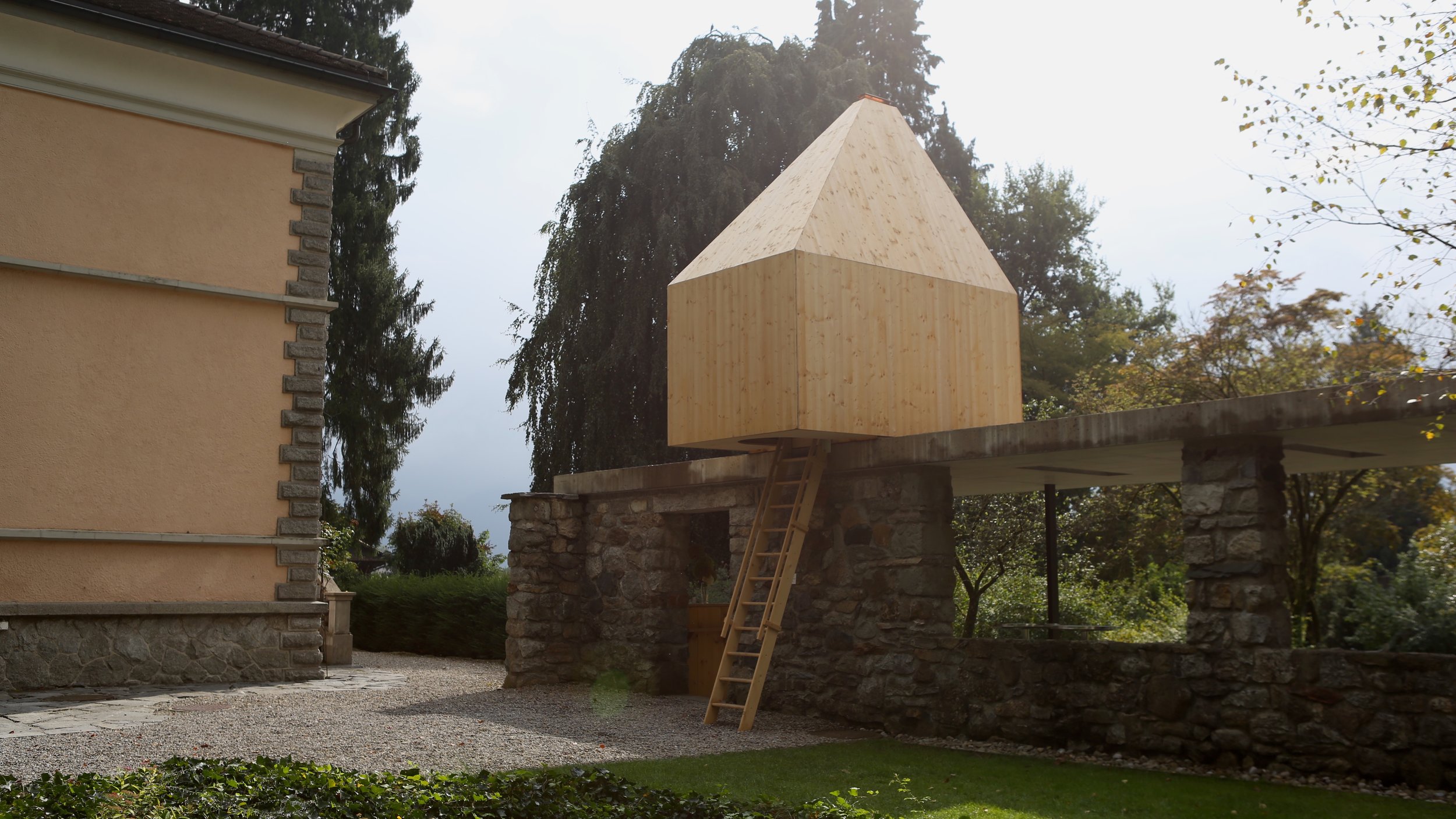 As Above In collaboration with Claudio Holdener - As Above / Projection Cabin - installation.