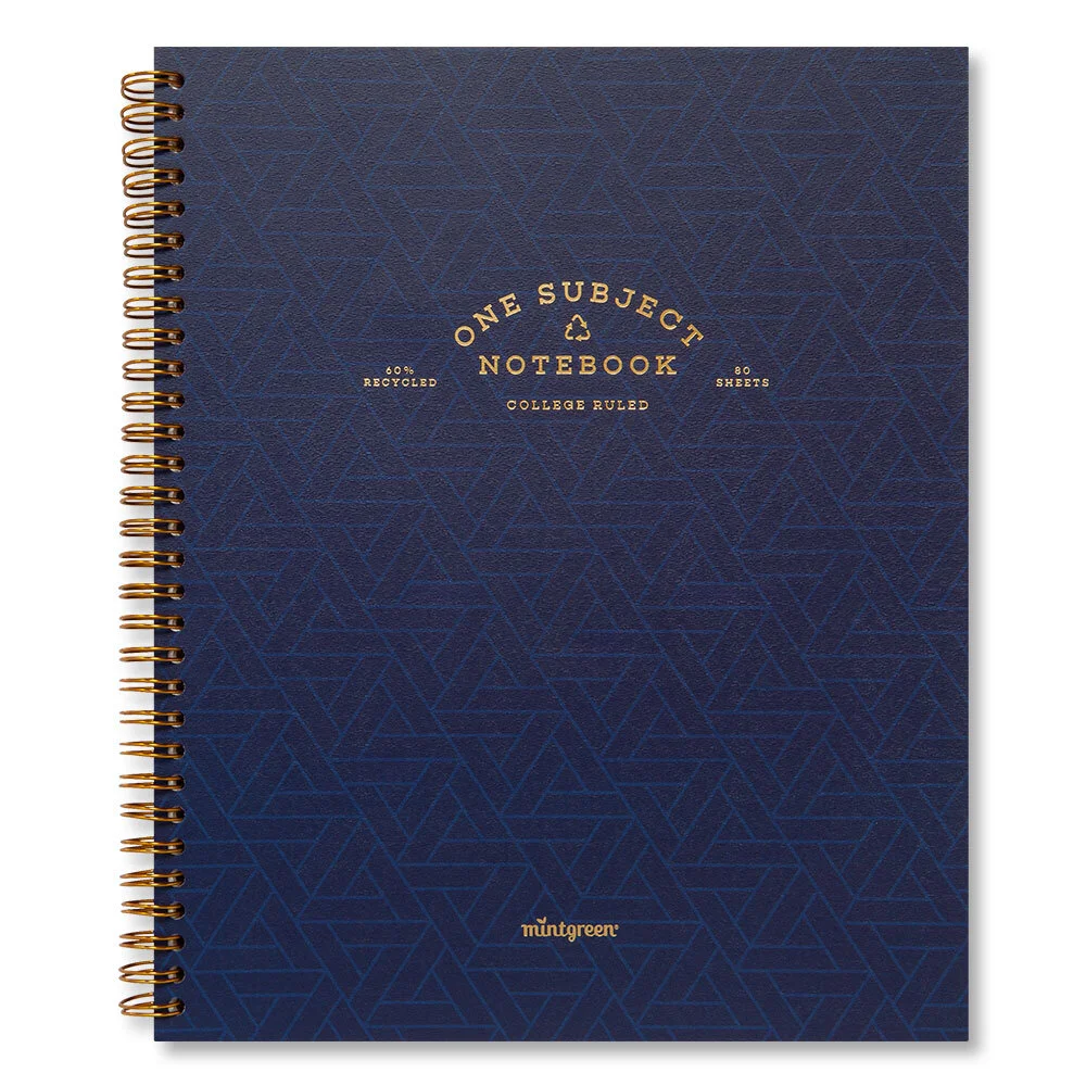  One Subject Notebook  8.5" X 10.5" / 80 Sheets NAVY GEO 
