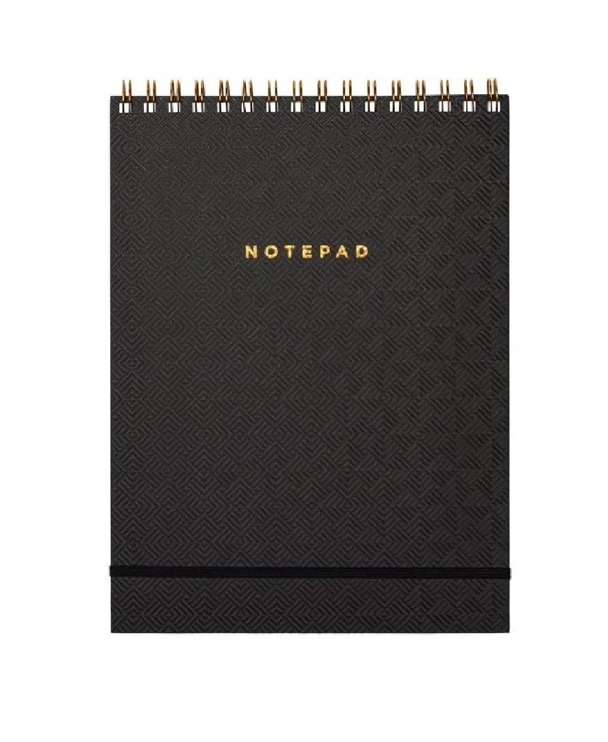   Mintgreen Spiral Top Bound Writing Pad, Black, 80 Sheets, 8x10.75, Recycled Paper, 1 CT  