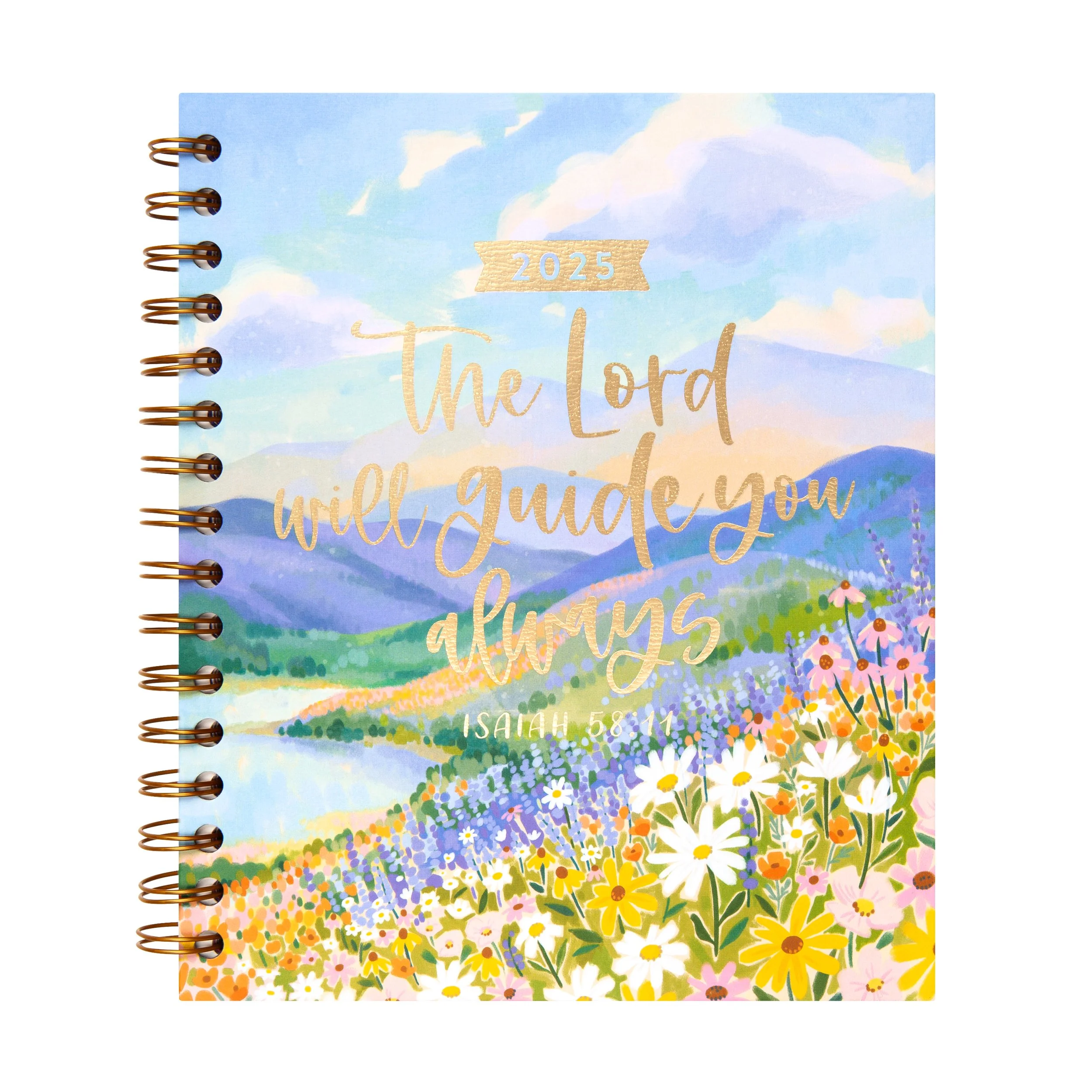   2025 Mintgreen Monthly/Weekly Medium HC Planner Scripture 7.6" x 8.7"  