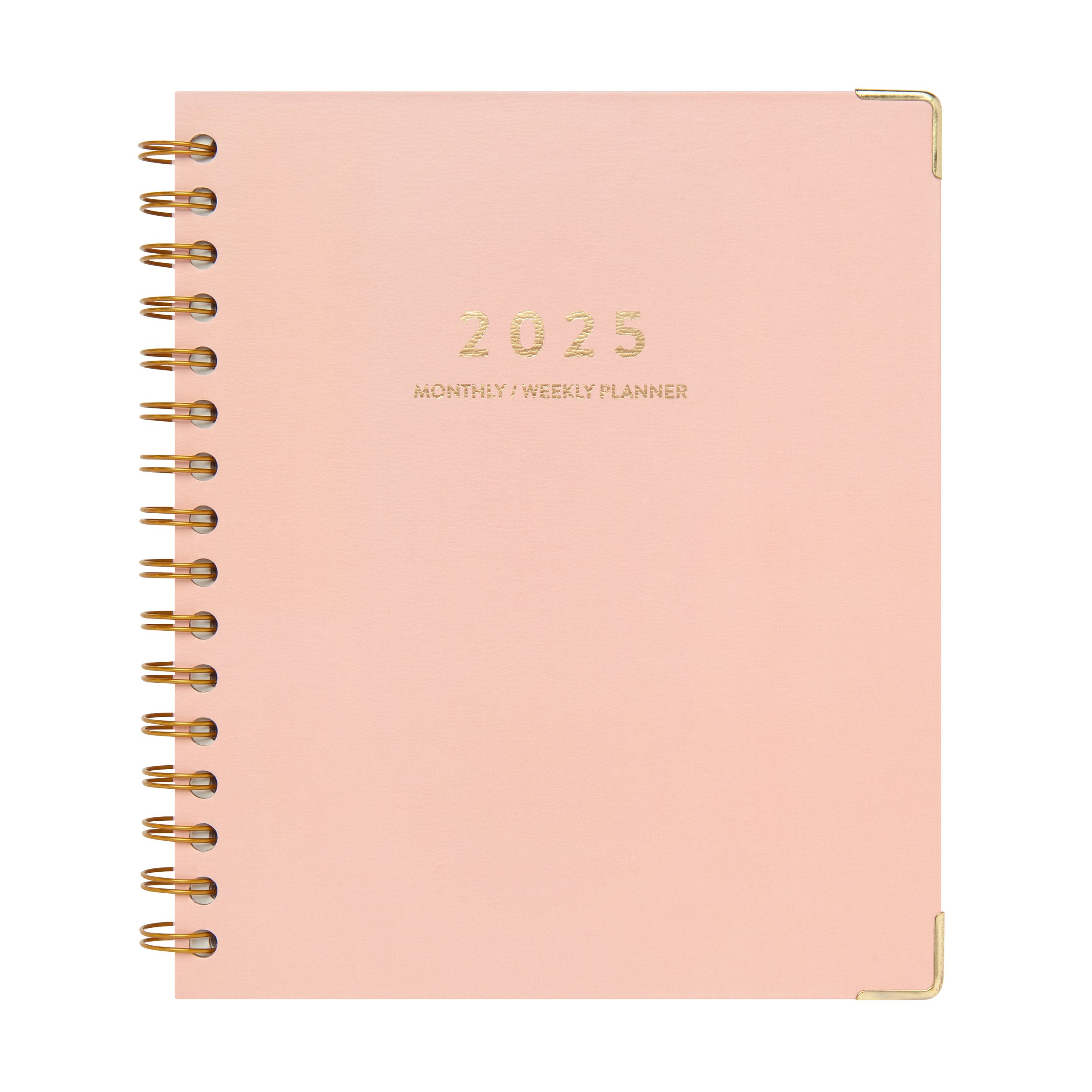   2025 Mintgreen Monthly/Weekly Medium Elegant Planner Blush, 7.7" x 8.6"  