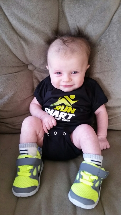 William is certainly ready to cheer for daddy at the 2015 Buffalo Marathon!